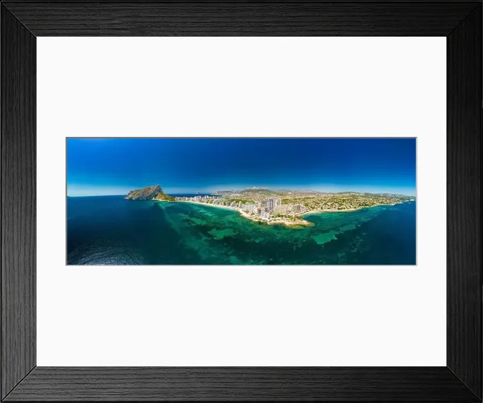 Framed Print : Colorful Mediterranean beach. Mountain Penyal d'Ifach. Calpe beach, Spain Framed Print : Colorful Mediterranean beach. Mountain Penyal d'Ifach. Calpe beach, Spain