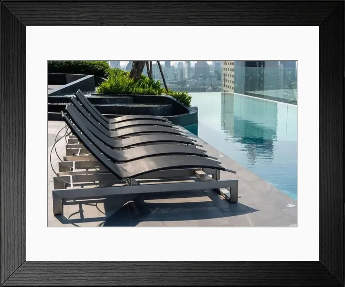 Framed Print : Swimming Pool on roof top of Condominium or Swimming of Hotel Coastline Framed Print : Swimming Pool on roof top of Condominium or Swimming of Hotel Coastline