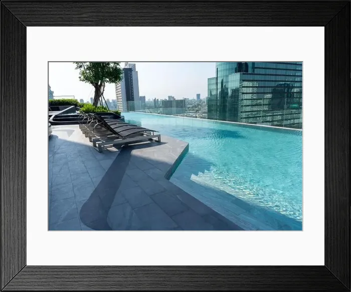 Framed Print : Swimming Pool on roof top of Condominium or Swimming of Hotel Coastline Framed Print : Swimming Pool on roof top of Condominium or Swimming of Hotel Coastline