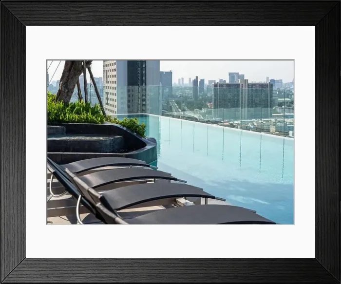 Framed Print : Swimming Pool on roof top of Condominium or Swimming of Hotel Coastline Framed Print : Swimming Pool on roof top of Condominium or Swimming of Hotel Coastline