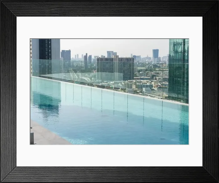 Framed Print : Swimming Pool on roof top of Condominium or Swimming of Hotel Coastline Framed Print : Swimming Pool on roof top of Condominium or Swimming of Hotel Coastline