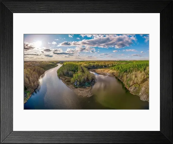 Framed Print : Confluence of the Iset and Kamenka rivers in the city Kamensk-Uralskiy Framed Print : Confluence of the Iset and Kamenka rivers in the city Kamensk-Uralskiy