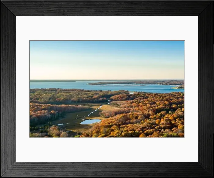 Framed Print : Aerial image of North Haven in October Framed Print : Aerial image of North Haven in October