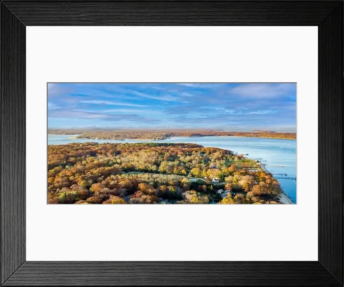 Framed Print : Aerial image of North Haven in October Framed Print : Aerial image of North Haven in October