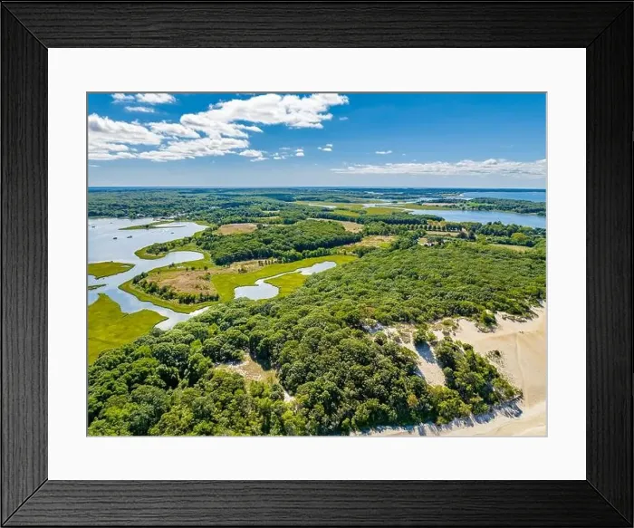 Framed Print : aerial view of Conscience Point National Wildlife Refuge Framed Print : aerial view of Conscience Point National Wildlife Refuge