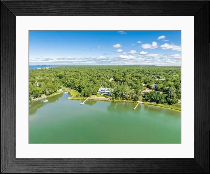 Framed Print : Aerial view of North Sea
