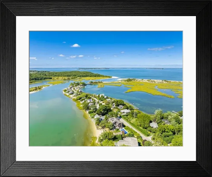 Framed Print : Aerial view of Towd Point road and north sea area Framed Print : Aerial view of Towd Point road and north sea area