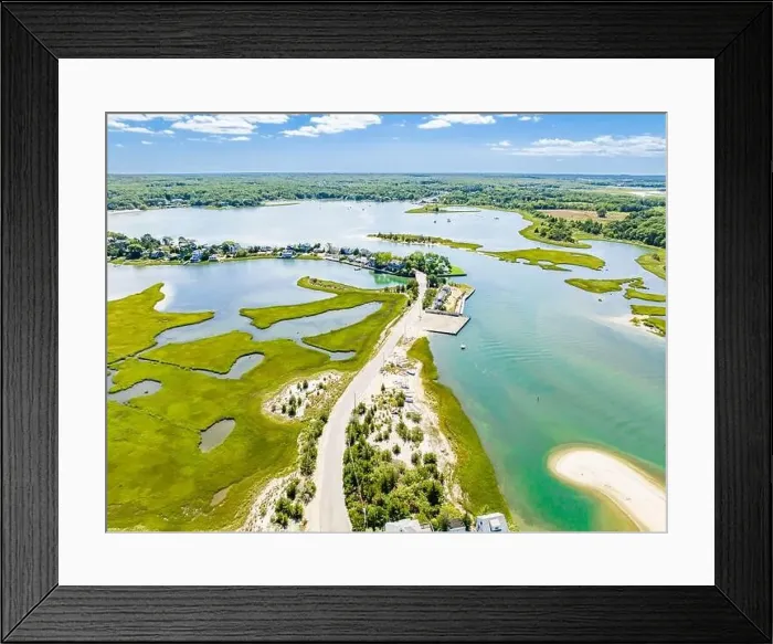 Framed Print : Aerail view of towd point road and north sea Framed Print : Aerail view of towd point road and north sea