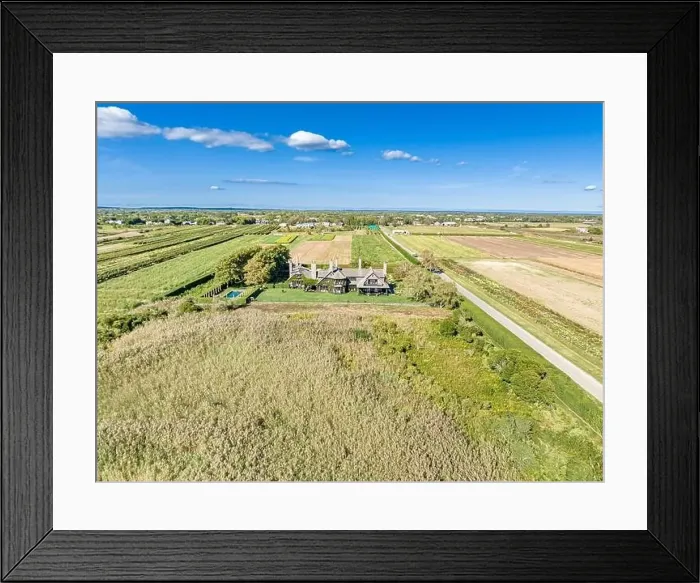 Framed Print : Aerial view of a Home at 258 Horsemill Lane, Water Mill Framed Print : Aerial view of a Home at 258 Horsemill Lane, Water Mill