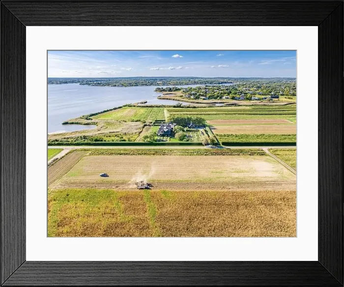 Framed Print : aerial view of an estate at 258 horsemill lane, Water Mill, NY Framed Print : aerial view of an estate at 258 horsemill lane, Water Mill, NY