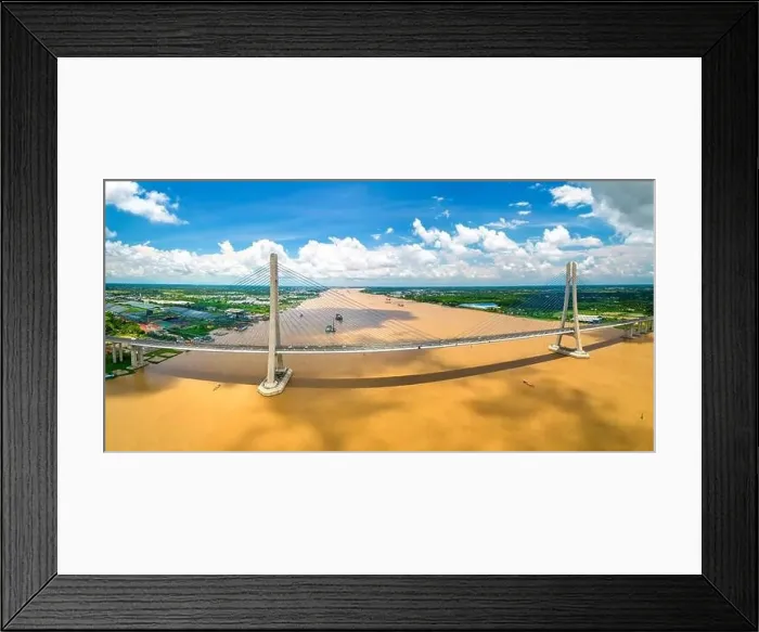 Framed Print : Vam Cong bridge, Dong Thap, Vietnam Framed Print : Vam Cong bridge, Dong Thap, Vietnam