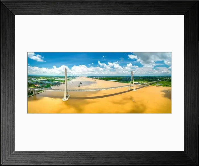 Framed Print : Vam Cong bridge, Dong Thap, Vietnam Framed Print : Vam Cong bridge, Dong Thap, Vietnam