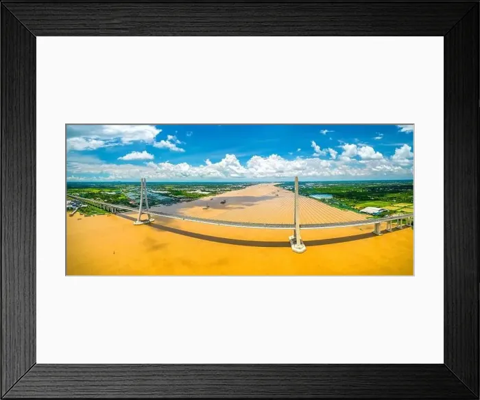 Framed Print : Vam Cong bridge, Dong Thap, Vietnam Framed Print : Vam Cong bridge, Dong Thap, Vietnam