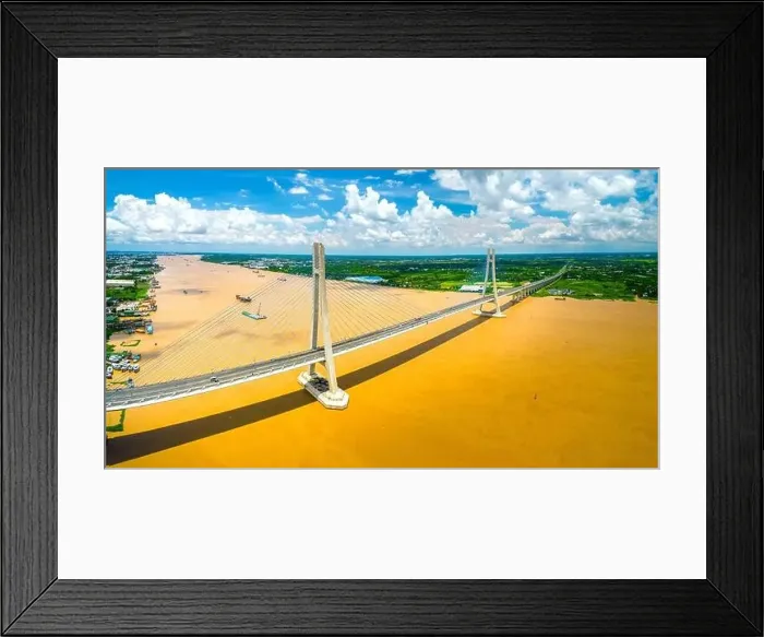Framed Print : Vam Cong bridge, Dong Thap, Vietnam Framed Print : Vam Cong bridge, Dong Thap, Vietnam