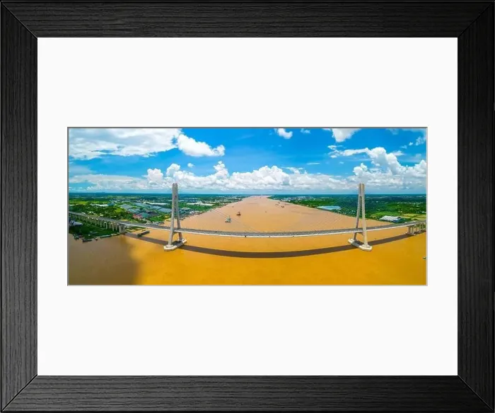 Framed Print : Vam Cong bridge, Dong Thap, Vietnam Framed Print : Vam Cong bridge, Dong Thap, Vietnam