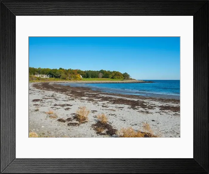 Framed Print : Seapoint Beach in fall next to Crescent Beach on Gerrish Island in Kittery Point, town of Kittery, Maine ME, USA Framed Print : Seapoint Beach in fall next to Crescent Beach on Gerrish Island in Kittery Point, town of Kittery, Maine ME, USA