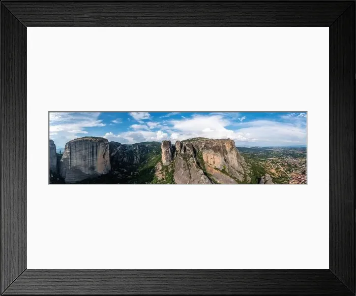 Framed Print : Meteora Greece landscape panorama Framed Print : Meteora Greece landscape panorama