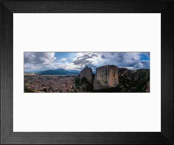 Framed Print : Meteora Greece landscape panorama Framed Print : Meteora Greece landscape panorama