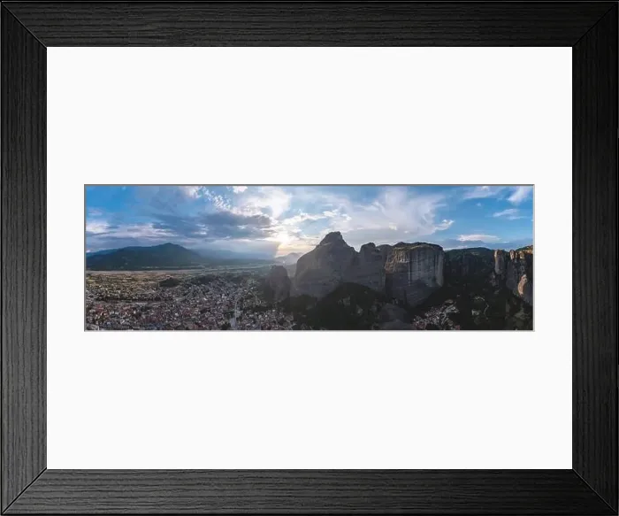Framed Print : Meteora Greece landscape panorama Framed Print : Meteora Greece landscape panorama