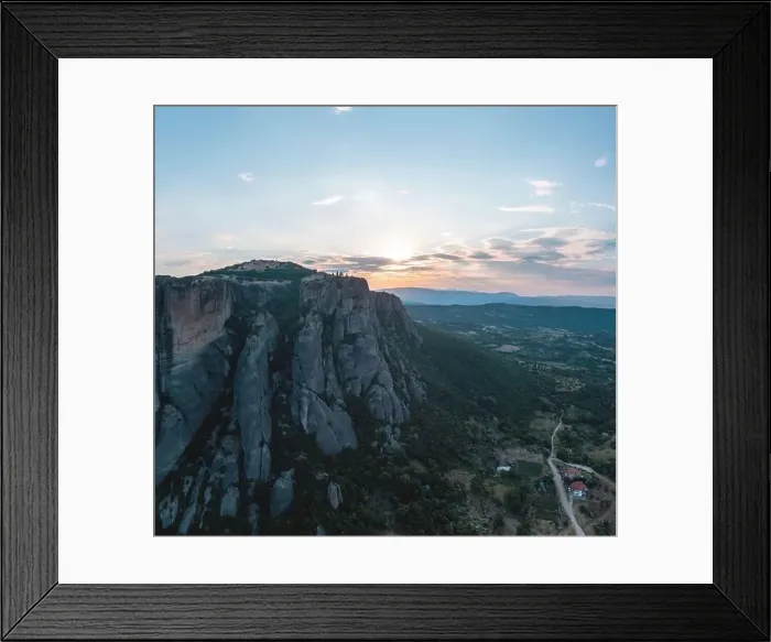 Framed Print : Meteora Greece Holy Trinity Monastery at sunset Framed Print : Meteora Greece Holy Trinity Monastery at sunset