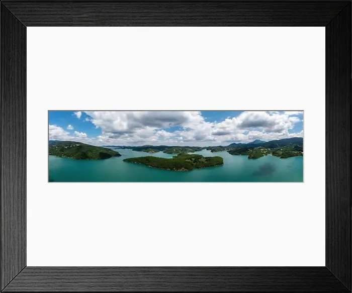 Framed Print : Plastiras Lake, Greece Panoramic aerial view Framed Print : Plastiras Lake, Greece Panoramic aerial view