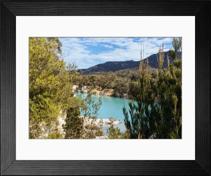Framed Print : Little Blue Lake in Tasmania Australia Framed Print : Little Blue Lake in Tasmania Australia