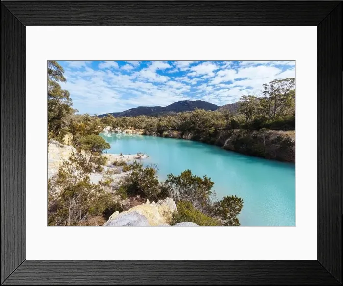 Framed Print : Little Blue Lake in Tasmania Australia Framed Print : Little Blue Lake in Tasmania Australia