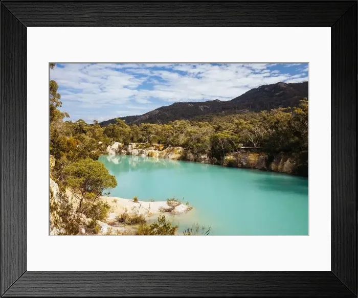 Framed Print : Little Blue Lake in Tasmania Australia Framed Print : Little Blue Lake in Tasmania Australia