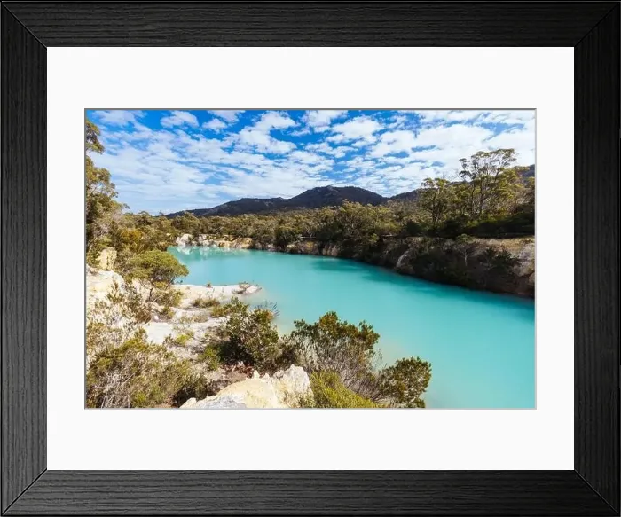 Framed Print : Little Blue Lake in Tasmania Australia Framed Print : Little Blue Lake in Tasmania Australia