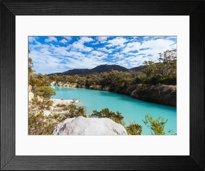 Framed Print : Little Blue Lake in Tasmania Australia Framed Print : Little Blue Lake in Tasmania Australia
