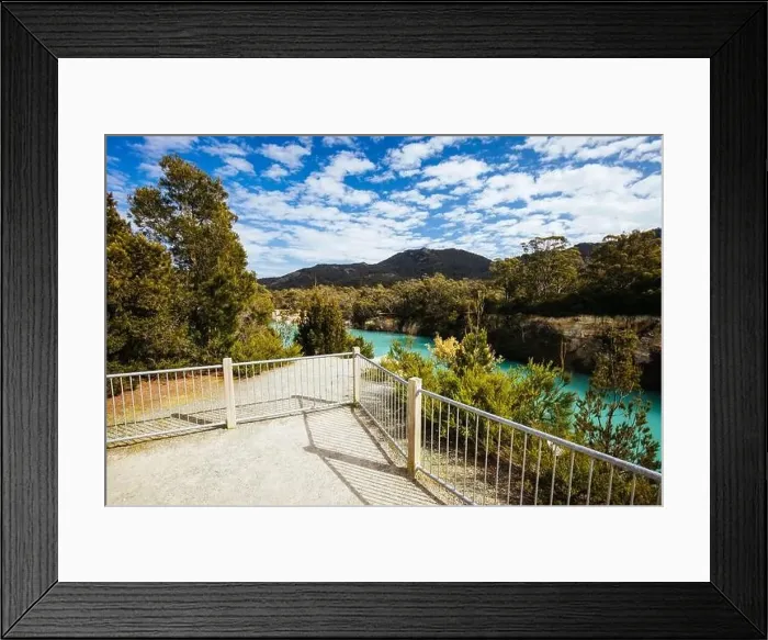 Framed Print : Little Blue Lake in Tasmania Australia