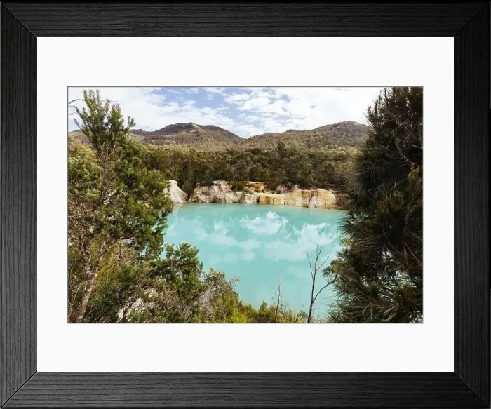 Framed Print : Little Blue Lake in Tasmania Australia Framed Print : Little Blue Lake in Tasmania Australia