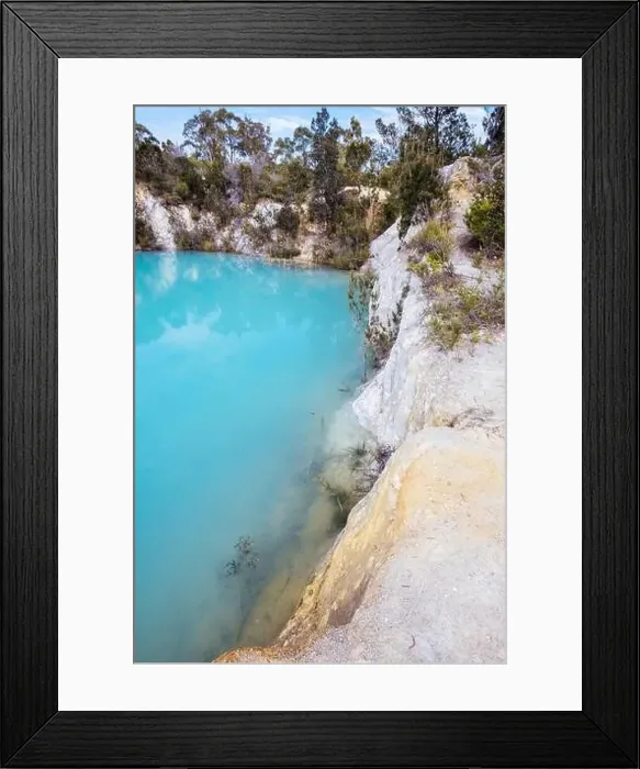 Framed Print : Little Blue Lake in Tasmania Australia