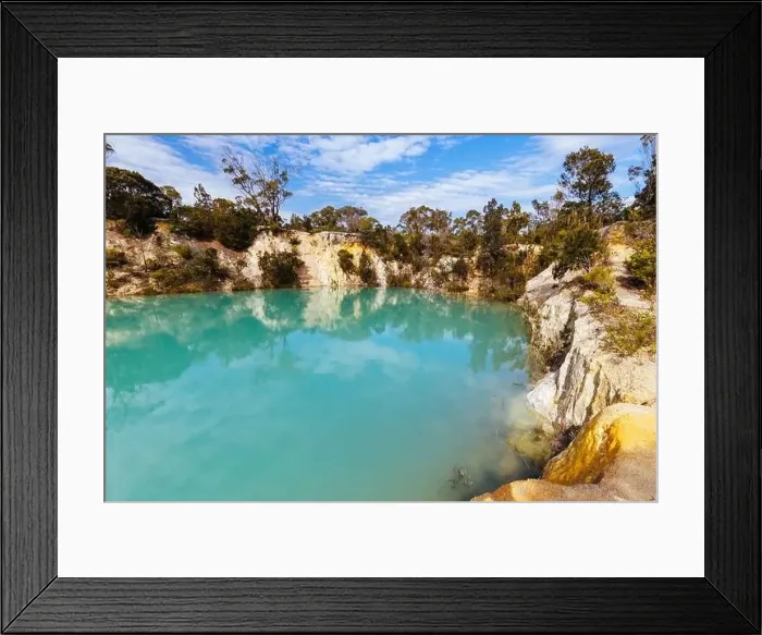 Framed Print : Little Blue Lake in Tasmania Australia Framed Print : Little Blue Lake in Tasmania Australia