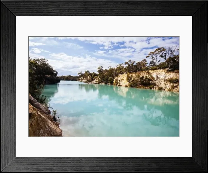 Framed Print : Little Blue Lake in Tasmania Australia Framed Print : Little Blue Lake in Tasmania Australia