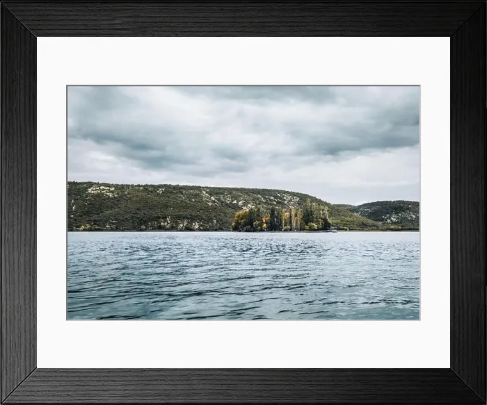 Framed Print : Fall landscape Visovac Monastery Framed Print : Fall landscape Visovac Monastery