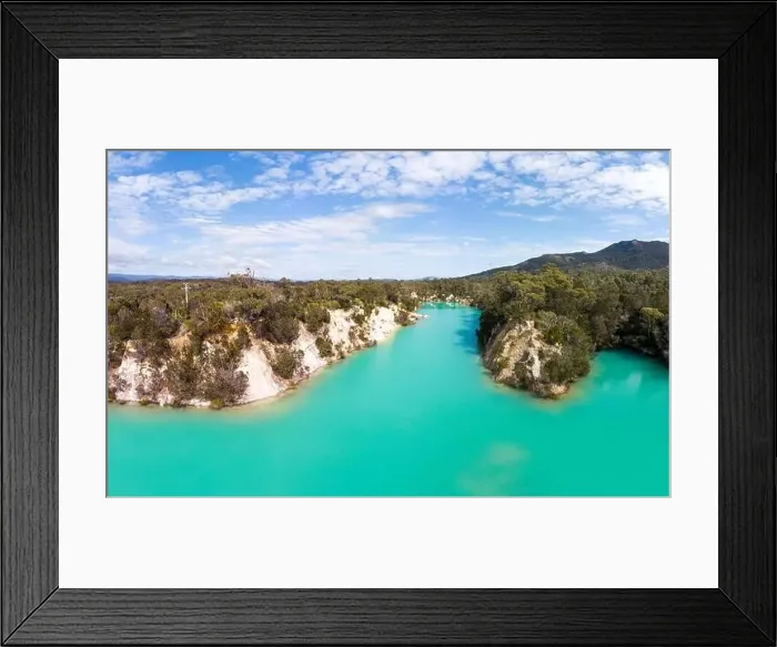 Framed Print : Little Blue Lake in Tasmania Australia