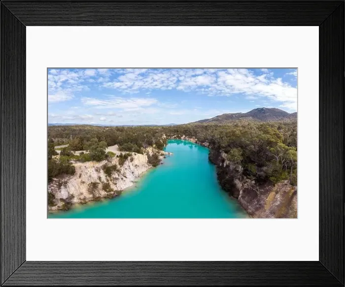 Framed Print : Little Blue Lake in Tasmania Australia Framed Print : Little Blue Lake in Tasmania Australia