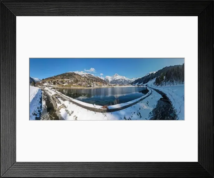 Framed Print : Drone view at the village of Engelberg on the Swiss alps Framed Print : Drone view at the village of Engelberg on the Swiss alps