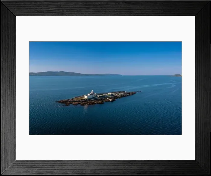 Framed Print : aerial view of the Roancarrigmore Island Lighthouse in Bantry Bay in County Cork Framed Print : aerial view of the Roancarrigmore Island Lighthouse in Bantry Bay in County Cork