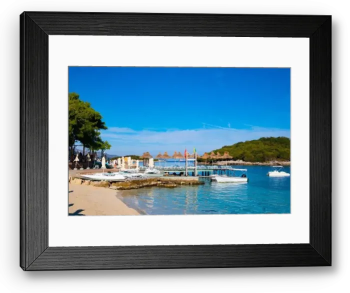 Framed Print : Sea coast in Ksamil in Albania Framed Print : Sea coast in Ksamil in Albania