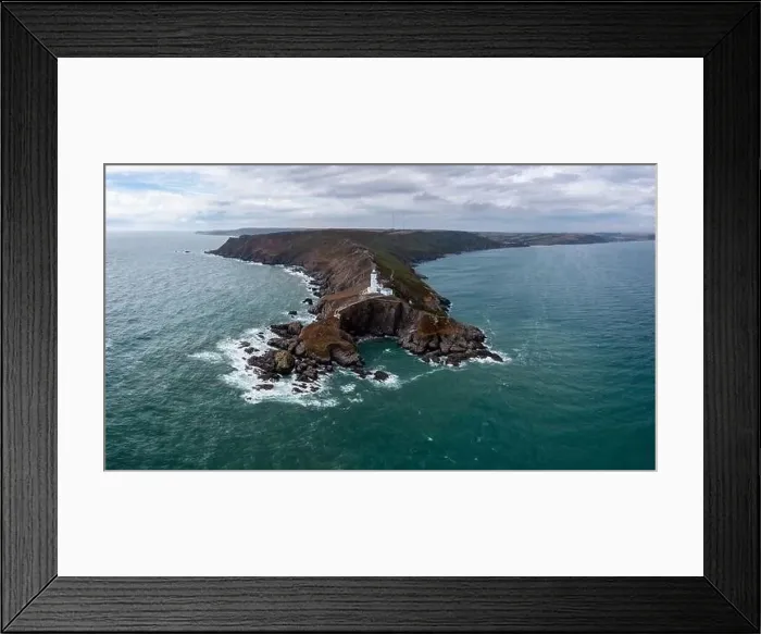 Framed Print : aerial landscape view of the Start Point Lighthouse and headland in South Devon on the English Channel Framed Print : aerial landscape view of the Start Point Lighthouse and headland in South Devon on the English Channel