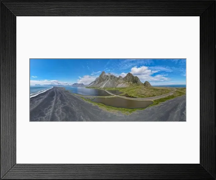 Framed Print : Drone view at the sea near Hofn on Iceland Framed Print : Drone view at the sea near Hofn on Iceland