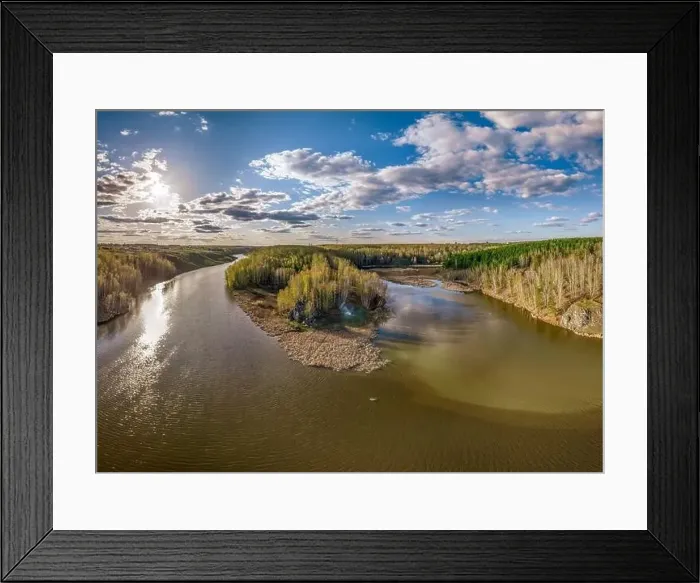 Framed Print : Confluence of the Iset and Kamenka rivers in the city Kamensk-Uralskiy Framed Print : Confluence of the Iset and Kamenka rivers in the city Kamensk-Uralskiy