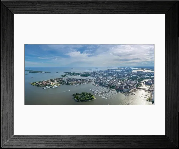 Framed Print : Helsinki Cityscape and Sightseeing Places in Background. Aerial View. Drone Framed Print : Helsinki Cityscape and Sightseeing Places in Background. Aerial View. Drone