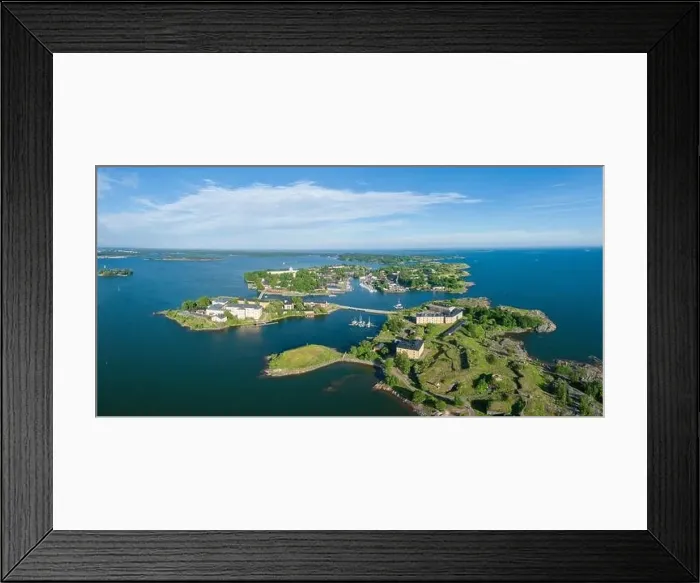 Framed Print : Suomenlinna Island in Helsinki, Finland. Drone Point of View Framed Print : Suomenlinna Island in Helsinki, Finland. Drone Point of View