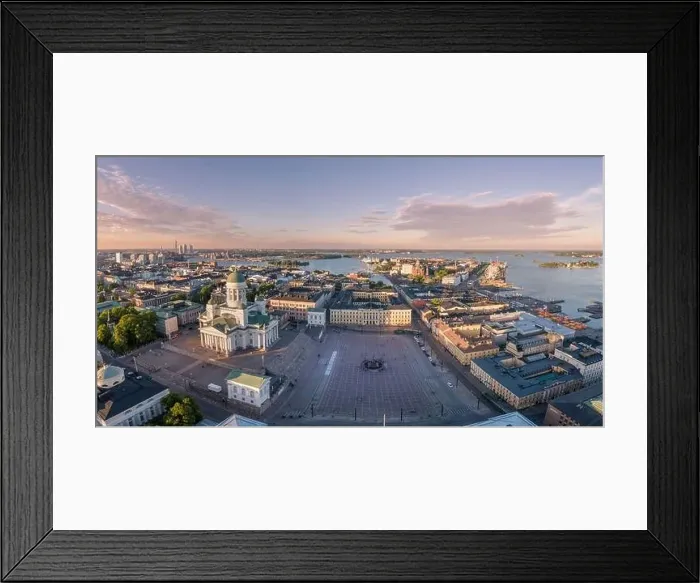 Framed Print : Helsinki Cityscape. Finland. Helsinki Cathedral, Old Town and Harbor in Background. Sunset Colors. Drone Point of View Framed Print : Helsinki Cityscape. Finland. Helsinki Cathedral, Old Town and Harbor in Background. Sunset Colors. Drone Point of View
