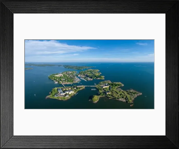 Framed Print : Suomenlinna Island in Helsinki, Finland. Drone Point of View Framed Print : Suomenlinna Island in Helsinki, Finland. Drone Point of View