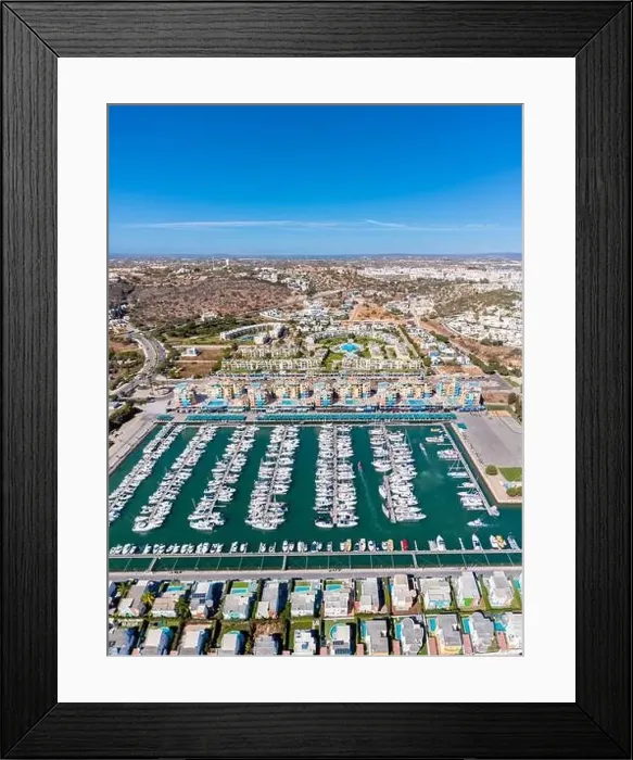 Framed Print : Vertical photography of luxury Albufeira harbour Framed Print : Vertical photography of luxury Albufeira harbour