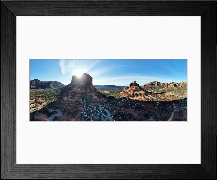 Framed Print : Aerial Panorama of Bell Rock in Sedona Framed Print : Aerial Panorama of Bell Rock in Sedona